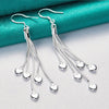 925 Sterling Silver Five Love Snake Drop Earring URPRETTY