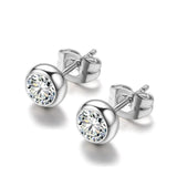 Simple Round Stud Earring Clear