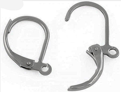 .925 Sterling Silver Lever-back Earring Hooks (50)