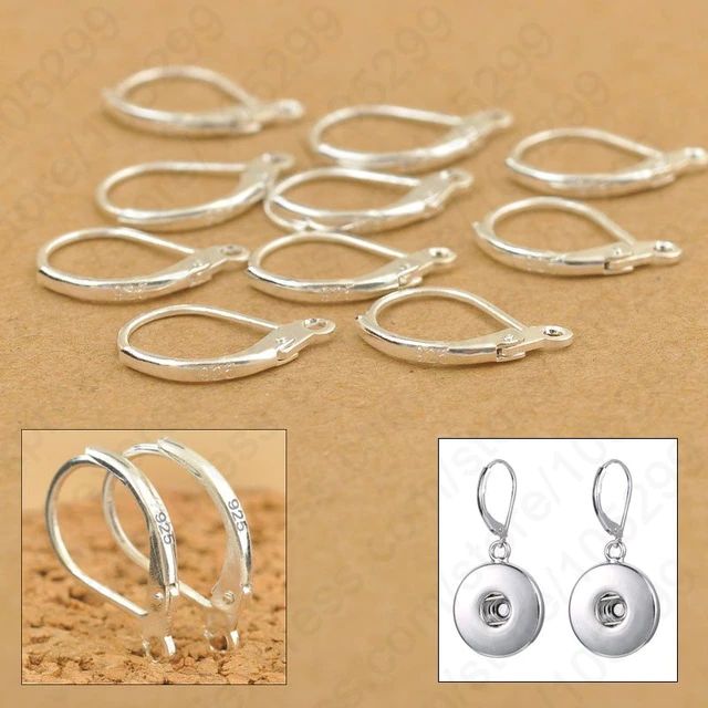 925 Sterling Silver Lever-back Earring Hooks (50) – Wholesale Silver  Jewellery