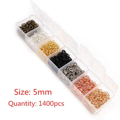 One Box Open Mixed Colour 5 mm Jump Rings