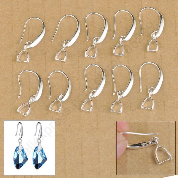 .925 Sterling Silver Earring Hook Bail Pinch