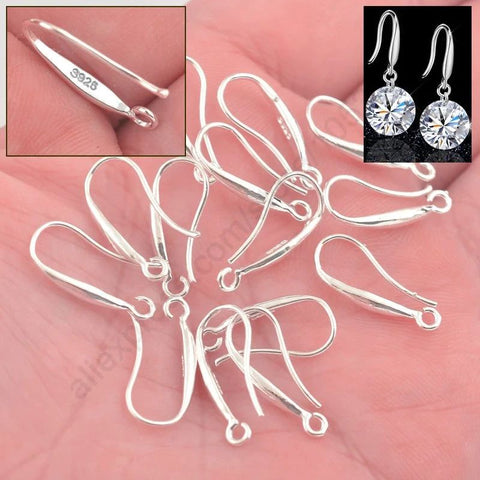 925 Sterling Silver Ear Hook wires Accessory for Crystal