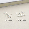 .925 Sterling Silver Crimp Ends 1.5mm MINGXUAN Official Store