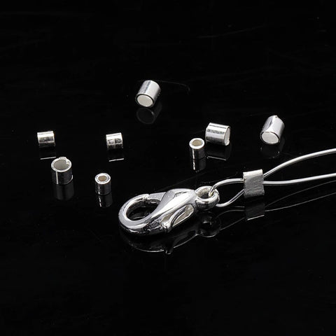 .925 Sterling Silver Crimp Ends 1.5mm MINGXUAN Official Store