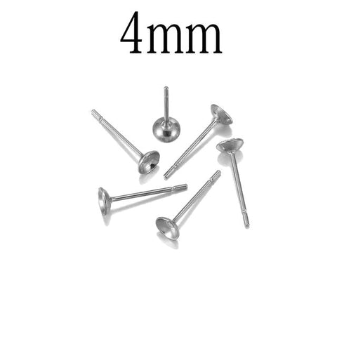 Earring Post Cup Shape Pin (50) St Kunnaka