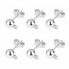 Ball Post Earring Studs Silver (50pcs /Lot) Gallaxy Jewelry Store