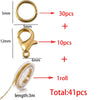 Silver Cable Link Chain with Jump Rings & Lobster Clasps