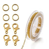 Silver Cable Link Chain with Jump Rings & Lobster Clasps