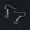 Silver Ball Earring Hooks with Connectors (50 Pcs)