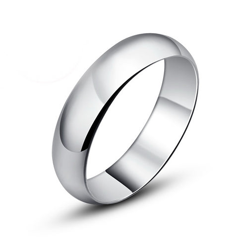 .925 Solid Sterling Silver Wedding Band - 6 mm GQTorch