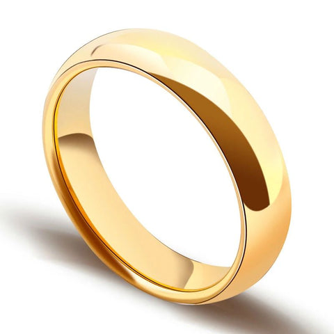 Gold Wedding Band - 5 mm Sasarose Jewelry