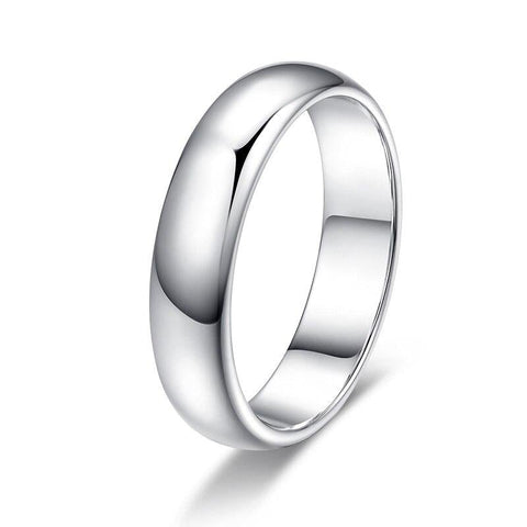 Silver Stainless Steel 5mm Wedding Band AE