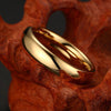 Gold Tungsten Wedding Ring - Width 6 mm