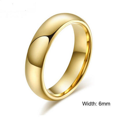 Gold Tungsten Wedding Ring - Width 6 mm Somen