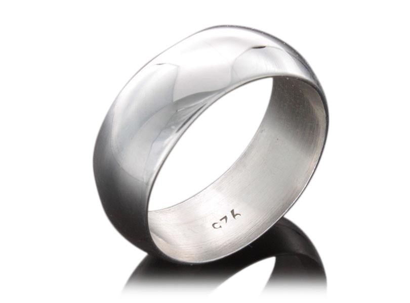 Sterling Silver Wedding Band - 7 mm.