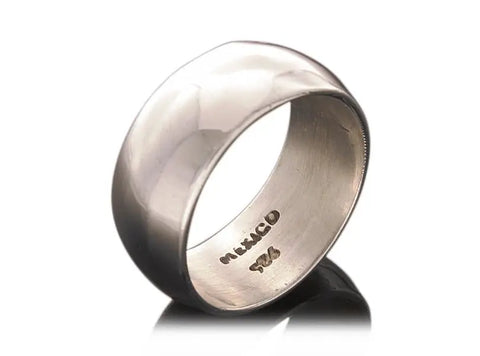 Sterling Silver Wedding Band - 8 mm