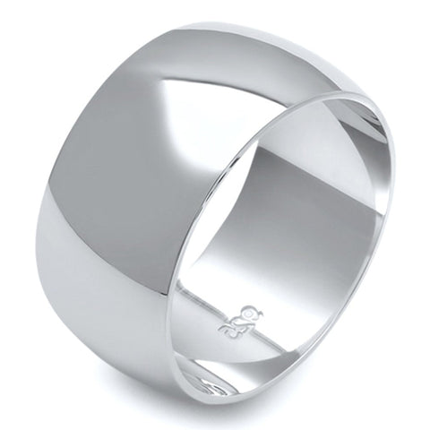 Sterling Silver Wedding Band - 10 mm Jesus