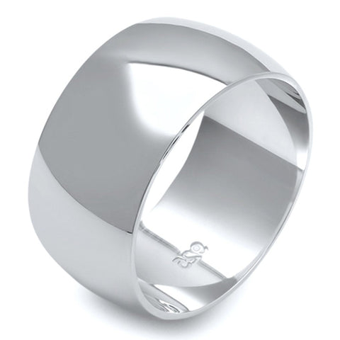 Sterling Silver Wedding Band - 10 mm