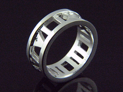 Atlas style open sterling silver ring