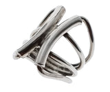 .925 Sterling Silver 4 Wire Vest Ring