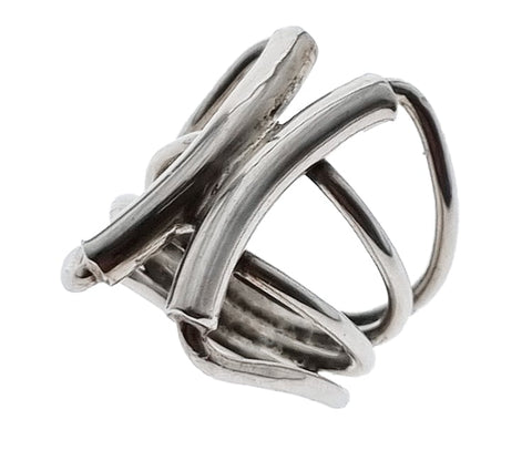 .925 Sterling Silver 4 Wire Vest Ring Storm
