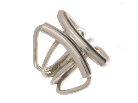 .925 Sterling Silver 4 Wire Vest Ring Storm