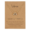 Gold Constellation Star Sign Pendant with chain