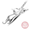 .925 Sterling Silver Cat Necklace