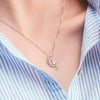 Silver Cat/Moon Pendant on 18” Box Chain