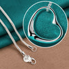 Silver 18 Inch Chain Love Heart Pendant
