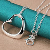 Silver 18 Inch Chain Love Heart Pendant