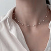 Pearl Choker Silver/Gold Necklace HMIXN