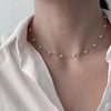 Pearl Choker Silver/Gold Necklace