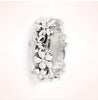 Silver Flower Band Ring OMH001