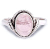.925 Sterling Silver Oval Pink Taiyin Ring OMH001