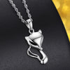 .925 Silver Pendant - Cat/Fox Pendant with a delicate Singapore link chain