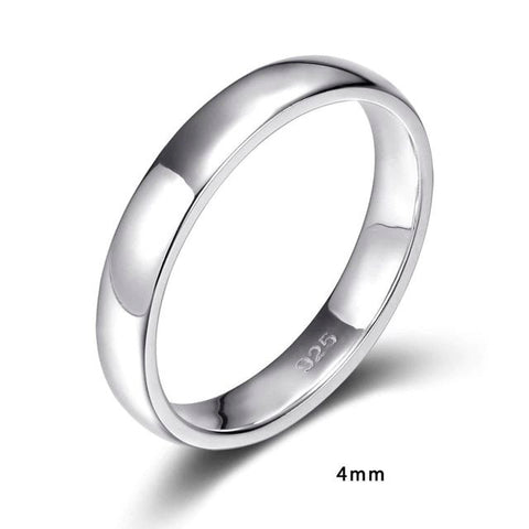 .925 Sterling Silver Band - Width 4 mm