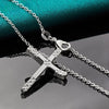 925 Sterling Silver AAA Zircon Cross Pendant