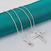 925 Sterling Silver AAA Zircon Cross Pendant