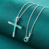 925 Sterling Silver AAA Zircon Cross Pendant
