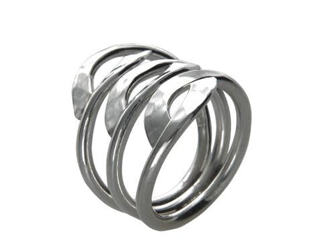 Sterling Silver Ring - Triple Fork Wrap Jesus