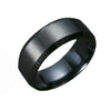 Titanium Black Burnished Band - Width 8 mm
