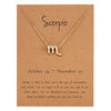 Gold Constellation Star Sign Pendant with chain