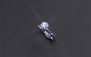 Silver Engagement Ring with Genuine 2 Carat AAA Cubic Zirconia