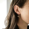 Star & Moon Asymmetric Hoop Earrings Wholesale Silver Jewellery
