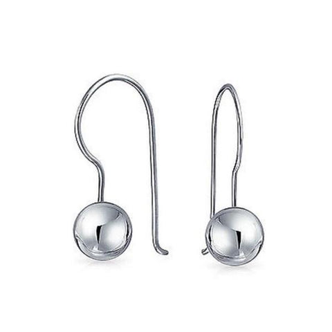 .925 Silver Earrings - 8mm Ball Drop Vecinos